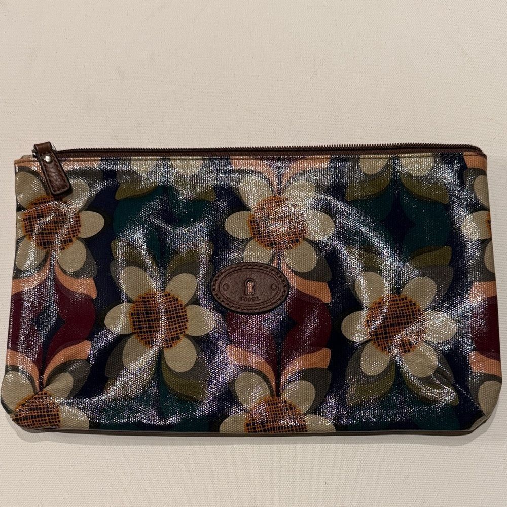 Fossil Multicolor Floral Cosmetic Bag